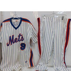 VINTAGE 1986 New York Mets on field Uniform with Jersey and Pants by Rawlings